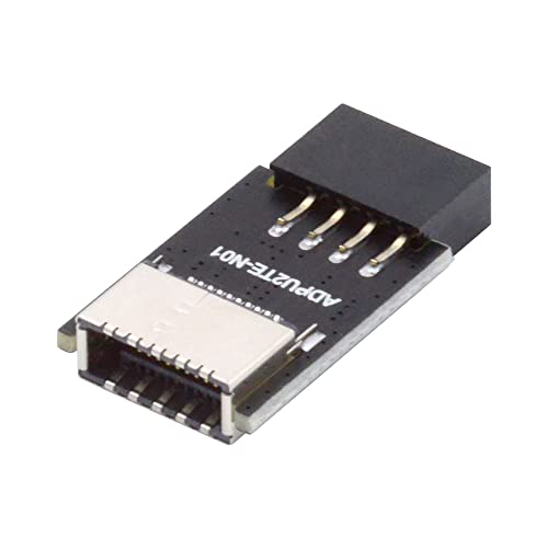 NFHK USB 3.1 Front Panel Socket Key-A Type-E to USB 2.0 9Pin 10Pin Mainboard Header Male Extension Adapter