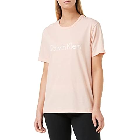 Camiseta de Pijama Calvin Klein S/S Crew Neck Peach Melba para Mujer Cover