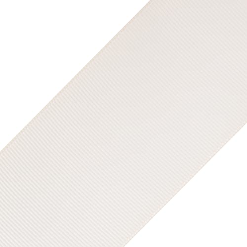 Fondersy 50mmX 91M Solid Grosgrain Ribbon for Gift Wrapping Parties Wedding Decoration, Crafts Sewing(Ivory) - Image 2
