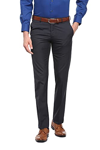 Image of Van Heusen Men's Mid Rise Formal Slim Trousers