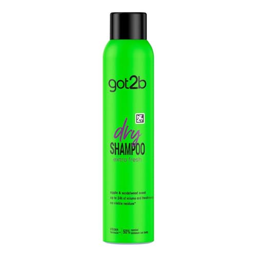 Got2b - Champú Seco Frescor Extra, 200 ml, Refresca tu cabello al instante, Un día de extra de frescor para tu cabello