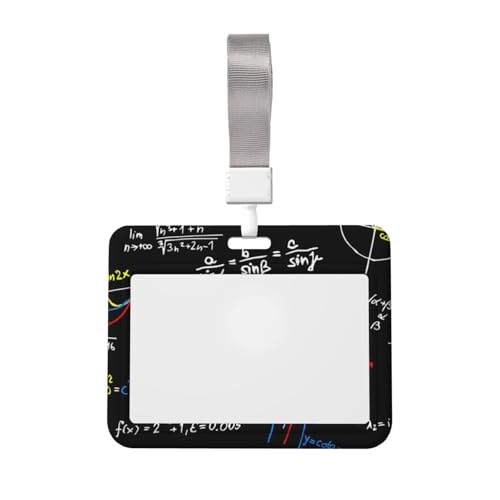 数学 数式 方程式 IDカードホルダー ネームホルダー IDカードケース 男女兼用 首掛け 縦型 社員証 名札ケース カードホルダー 吊り下げ 定期入れ ネックストラップ付き おしゃれ 男女兼用 通勤 展示会 イベント ビジネス