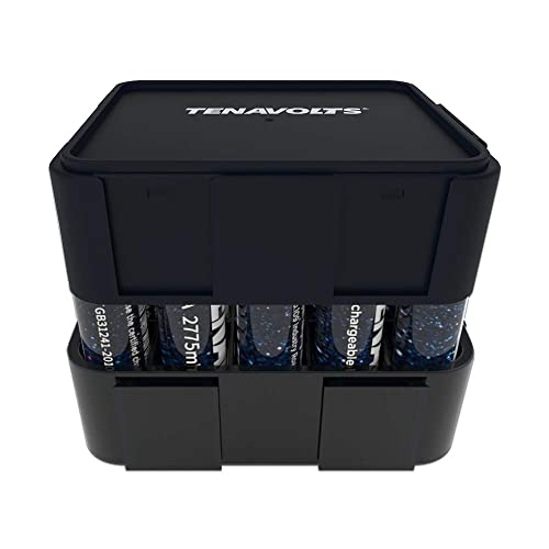 Tenavolts 1.5V Aa Lithium Rechargeable Battery, 1.8H Fast Charge, Wall Charger, Constant Output At 1.5V, 2775 Mwh, 20 Count With Charger #TOP3