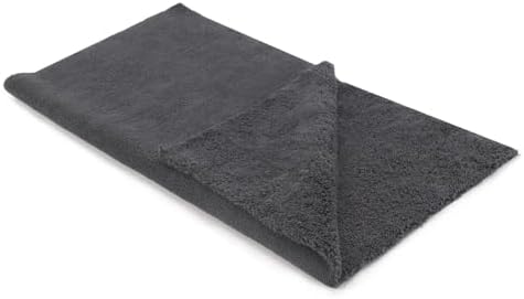 SPTA Microfiber Cleaning Towel, Microfiber Cleaning Cloth for Car Washing, 12 Pack Streak-Free, Ultra Absorbent, Washable for All Purpose Terry Microfiber Towels, 16.1in x 16.1in, 350GSM, Grey-MT038 - 1