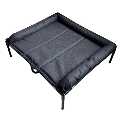 Dayysiuy Camas Elevadas para Perros - Colchoneta Impermeable Portátil | Base Oxford Antideslizante para Perros con Cojín Desmontable - para Mascotas Cachorros Viaje Camping Interior Exterior