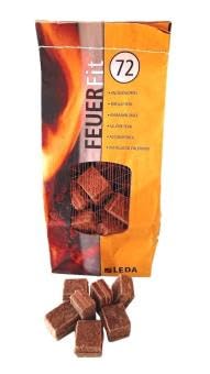 Kaminanzünder LEDA FEUERFit, 72 Stück, Anzündwürfel aus Nadelholz-Weichfasern mit Paraffin, Umweltfreundlich, Geruchsneutral, für Kamine/Kachelöfen und Grills (12 Pack = 864 Stück)