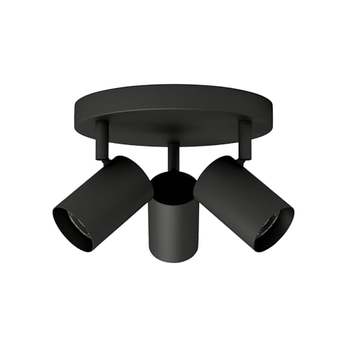 Image of Eden - Black Bathroom 3 Light Round Adjustable Spotlight
