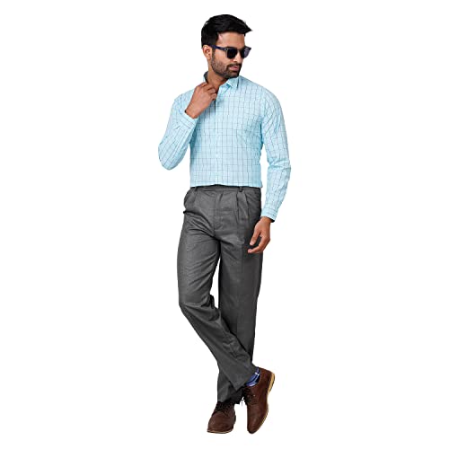 Image of Maharaja Polyester Checkered Office Wear Shirts for Men