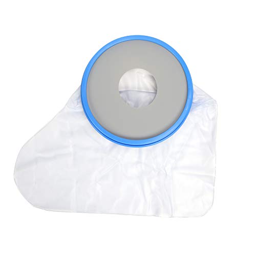 Blue PP Adult Foot Cast Protector, Bath Cover with Silicone, 29 cm Height for Shower and Bath Use, Reusable Leg Protection for Injuries