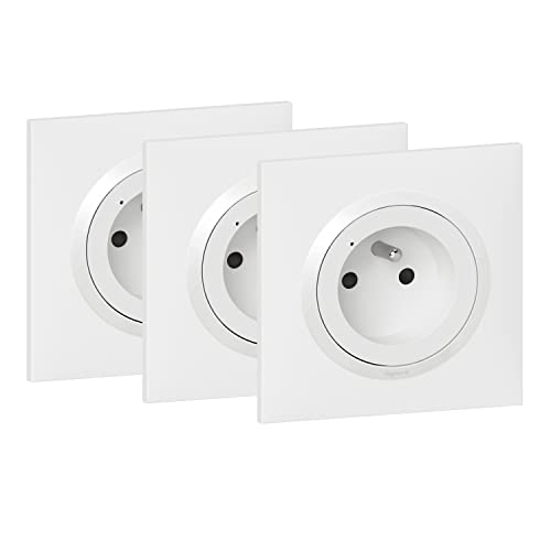 Legrand - Pack Ext. 3 Prises Connectées Blanc Dooxie with Netatmo (Fonction Mesure, Suivi Consommation, Envoi de Notifications) - 16A, 3680W - Complet (Support, Enjoliveur et Plaque Finition) - 199230