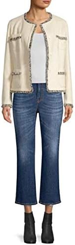 Weekend Max Mara Edo Tweed Jacket White Size