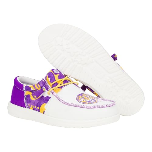 HEYDUDE Wally Tri LSU Purple/Yellow Size M14, Men’s Shoes, Men's Slip-on Loafers, Comfortable & Light-Weight4