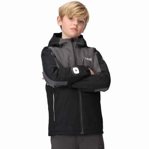 Kids Beamz III Waterproof Hooded Warm Winter Outdoor Jacket - Black Seal4