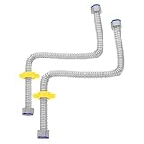 HOLIDYOYO 1Satz Wellenrohr Flexibler Wasseranschluss für Wasserheizer und Toiletten Hochdruckbeständig Teiliges mit Kappen und Werkzeug