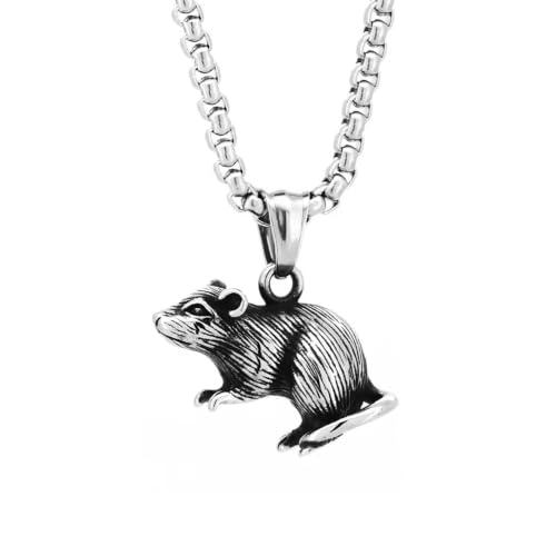 Collier souris gothique vintage le cadeau idéal pour look hip-hop créatif