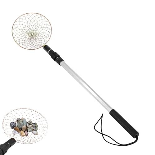 Ketunedi Beach Seashell Scooper, Beach Shell Scooper, Sand Shifter | Adjustable Beach Mesh Shovel for Shark Tooth Seashell Collecting, Retractable Shell Scooper with Long Handle