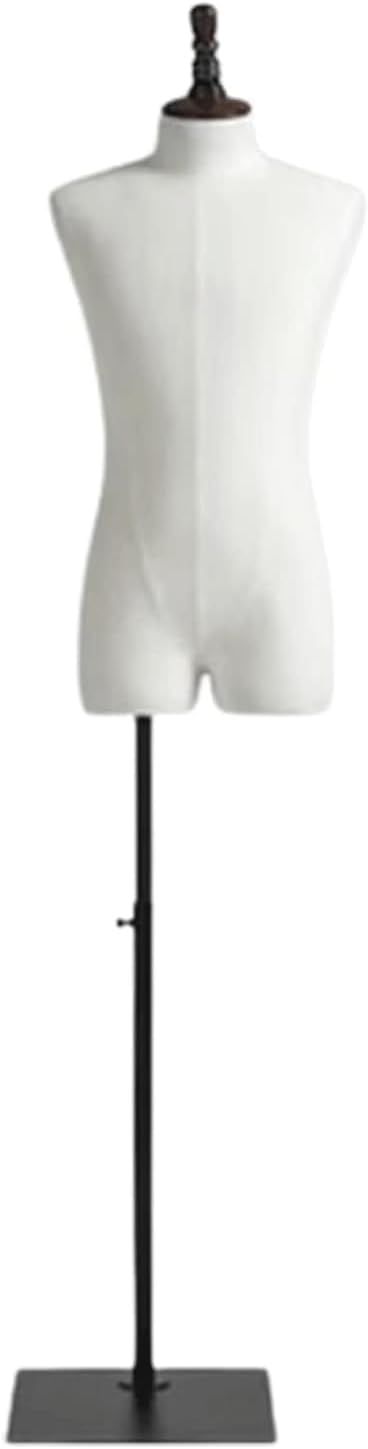 Schaufensterpuppen-Torso, leicht zu bewegen, Kleiderpuppenkörper, höhenverstellbar, Halbkörper-Manikin, Kleidermodelle mit Metallständer