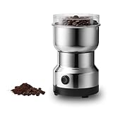 Moedor de Café Elétrico 110v 150W Portátil Triturador de Grãos, Sementes, Especiarias, Temperos, Amendoim e Ervas Secas. Lâminas Inox, Tampa Transparente - Qualidade Premium