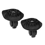 Karlak Roues à Bagages Roulettes Pivotantes Roues à Roulettes Remplacement Muet A52 Noir 1 Paire Silencieux PP PET Résistant L'usure avec Vis pour Valise Ancienne ou Cassée