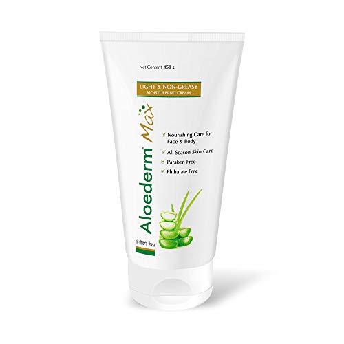 Image of Aloederm Max Light & Non-Greasy Moisturizing Skin Cream - 150g | All Season Skin Care | Paraben Free | Phtlalate Free | Non Greasy, Light Texture | Enriched with Vitamin-E & Jojoba Oil