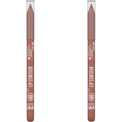 lavera Lip Contour - Mauve Brown 04 - Samtig-mattes Finish - cremiger Auftrag - Bio-Kokosöl & Bio-Sheabutter - VEGAN (Packung mit 2)