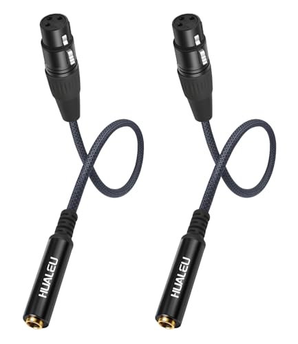 Cable XLR a 1/4 TRS de un pie para conectar microfonos a consolas de mezclas