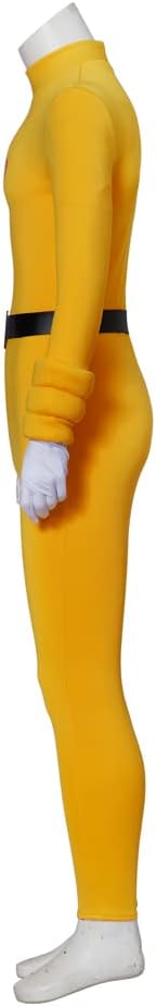 MelangCos Men's Yellow Cartoon Jumpsuit Movie Character Suit Halloween Costume