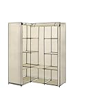 Nqyjm Eckkleiderschrank Creme 130 x 87 x 169 cm Kleiderschrank für Schlafzimmer