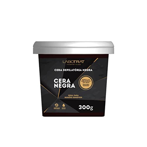 Labotrat Cera Depilatória Negra Lama Negra Para Rosto E Corpo 100% Natural Remove Pelos Difíceis Org