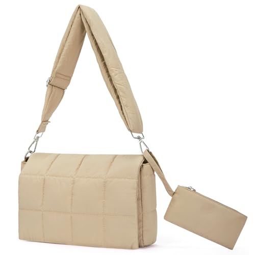 CLUCI Puffer Nylon Shoulder Bag Crossbody Purse