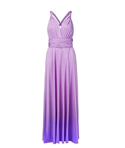 Image of Sexyshine Women's Backless Gown Dress Convertible Multi-Way Wrap Halter Cocktail Dress Bandage Bridesmaid Long Dresses