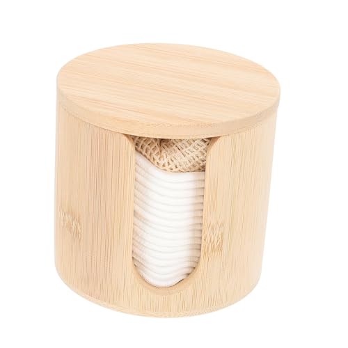 WEKADRIN Discos Desmaquillantes De Algodón Reutilizables 10 Unidades Tamaño Mediano De Fibra De Bambú Blanca Tres Capas Para Piel Sensible Uso Facial Borla Limpiadora y Estuche De Bambú