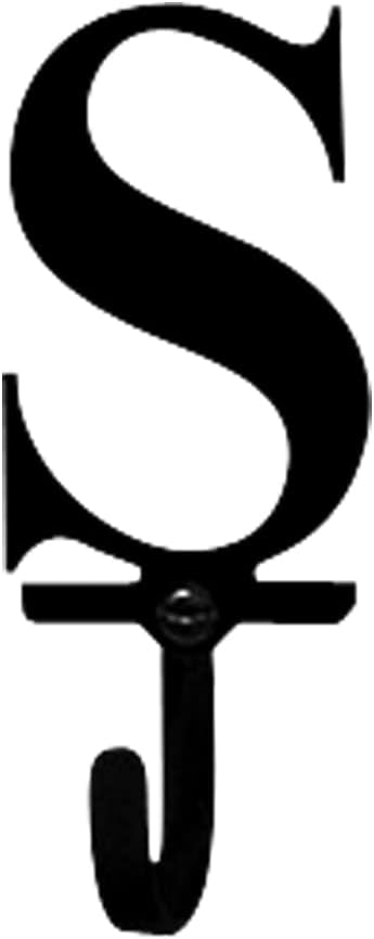 Village Wrought Iron Letter S Wall Hook Small