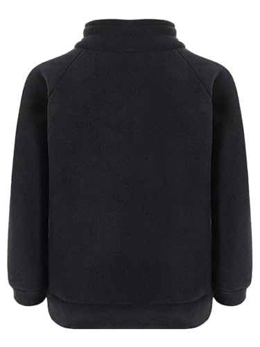 TiaoBug Kids Girls Boys Zip Up Fleece Jacket Warm Thermal Winter Coat Casual Solid Sweatshirt Outwear with Pocket2