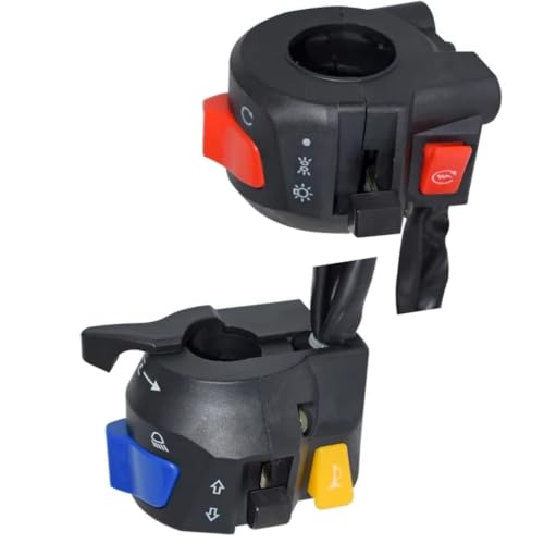 Interrupteur de guidon moto 7/8 universel avec commandes gauche et droite pour phares et klaxon
