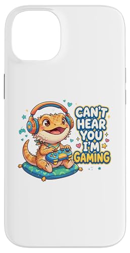 Bearded Dragon Gaming Reptiles Can't Hear You I'm Gaming �X�}�z�P�[�X iPhone 14 Plus �p