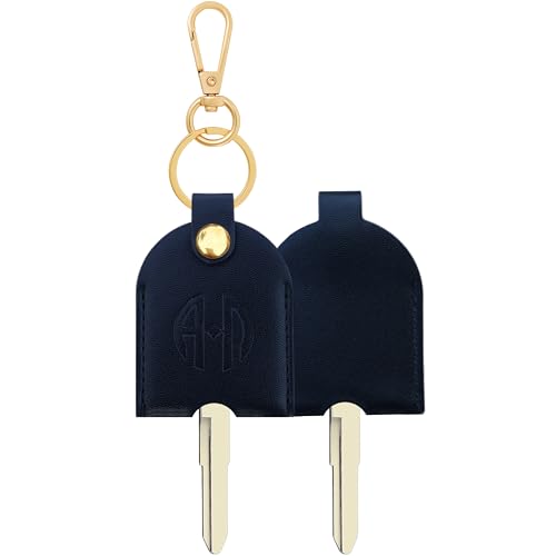 Image of Leather Keys Sleeve for Broken Car Key Loop Replacement, Keychain Cover Cute Protector and Holder for Men, Women