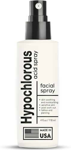 BodyJ4You Hypochlorous Acid Spray for Face Skin - HOCl Facial Spray Daily Skin Repair Soothes Irritation Redness - Acne Eczema Sensitive Skin Clear Pores - Piercing Aftercare First Aid Mist - 4 Fl Oz