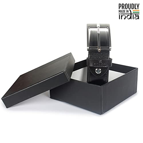 Image of THE CLOWNFISH Men's Genuine Leather Belt with Textured /Embossed Design