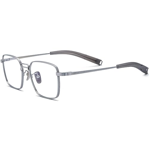 Image of FONEX Pure Titanium Glasses Frame Men Square Eyeglasses Optical Eyewear F8827