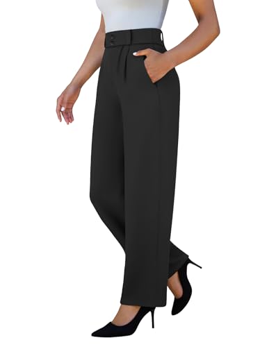 10 Best Women's Dress Pants That Elevate Any Professional Wardrobe 6 Keriffe Women's Stretchy High Waist Dress Pants