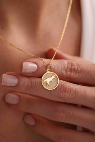 Chaîne de 45 cm et pendentif dinosaure T-Rex pour ce collier argent 925 LKBEADS L_01043
