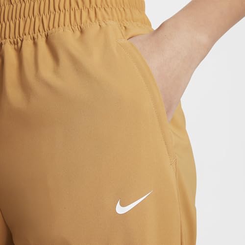 Nike Dri-FIT One Big Kids' (Girls') Woven Training Pants (FD2857-224, Flax/White) Size X-Large3