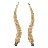 2pcs Artificial Horns Simulation Antelope Horns Antlers Headband Cosplay Costume Accessory DIY Hair Band for Cosplay - Gold, 20cm