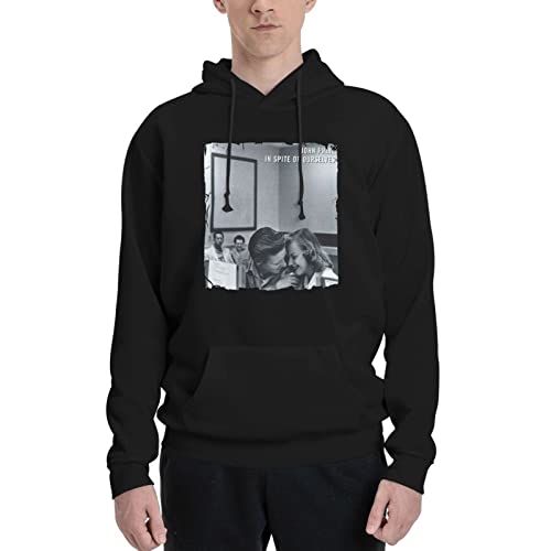 John Prine Hoodies For Men'S Teens Fashion Causal Sport Sweatershirt Black X-Large
