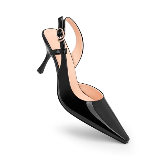 Women's D'Orsay High Heel Slingback Pumps Buckle Strap Dress Party Office Shoes3