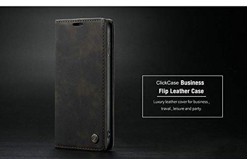 Image of ClickCase for Realme Narzo 20 pro Sheepskin Series Faux Soft Leather Wallet Flip Case Kick Stand with Magnetic Closure Lightweight Slim Flip Cover for Realme Narzo 20 pro (Greyish Black)