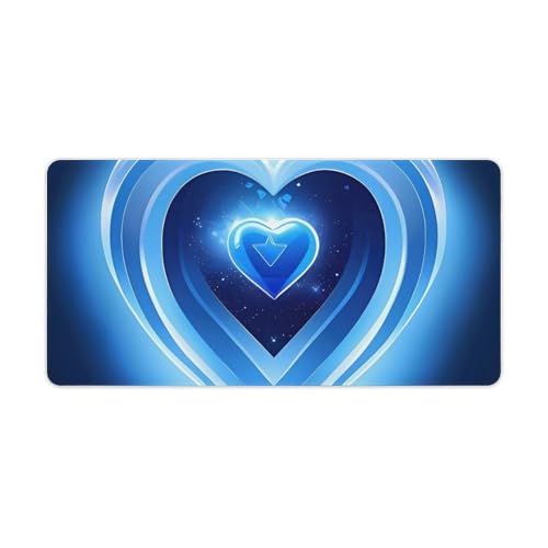 Alfombrilla para mouse Gaming Blue Heart grande 30x60 cm