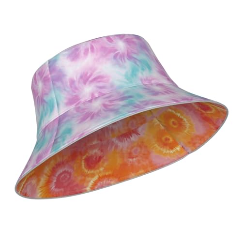 Image of Bucket Hat Double-Side-Wear Reversible Sun Hat Beach Travel Hiking for Women Men