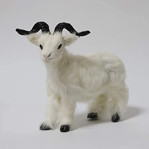 Plush Goat Figurine Goat Statue Animal Garden Statue Lawn Ornaments Educational Figurine For Outdoor Patio Yard Decoration - Size L #TOP4